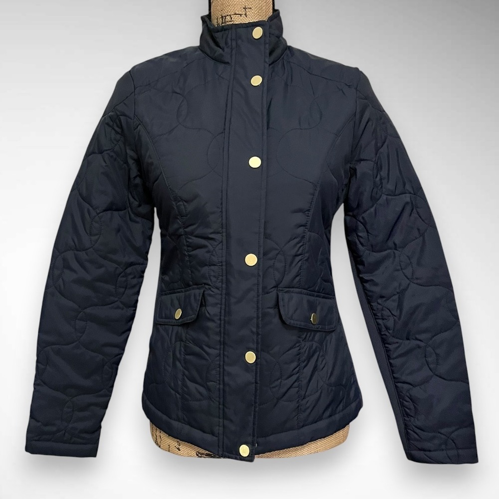 A NEW DAY Navy Blue Diamond-Quilted Lightweight Stretch Jacket Medium
